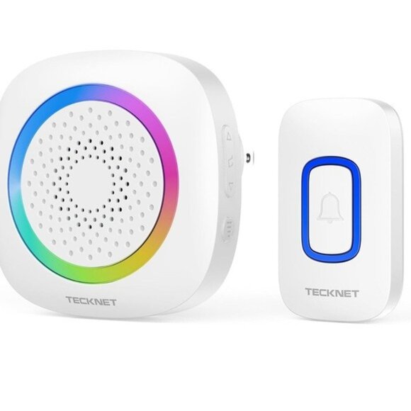 NIB NEW! White Wireless Doorbell with LED Light New in Box Security Door Bell - Picture 1 of 12